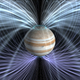 Representación artística de la magnetosfera de Júpiter. Imagen: NASA / JPL